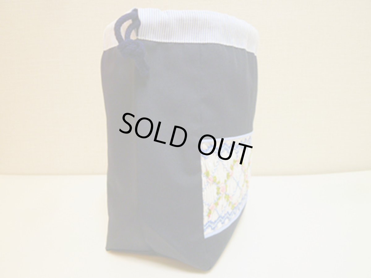 画像4: スモッキング ランチ巾着袋 709W-BL (4)