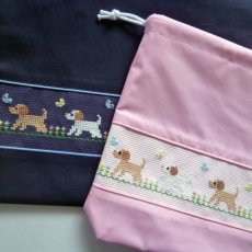 完成刺繍パーツを使用した製作例