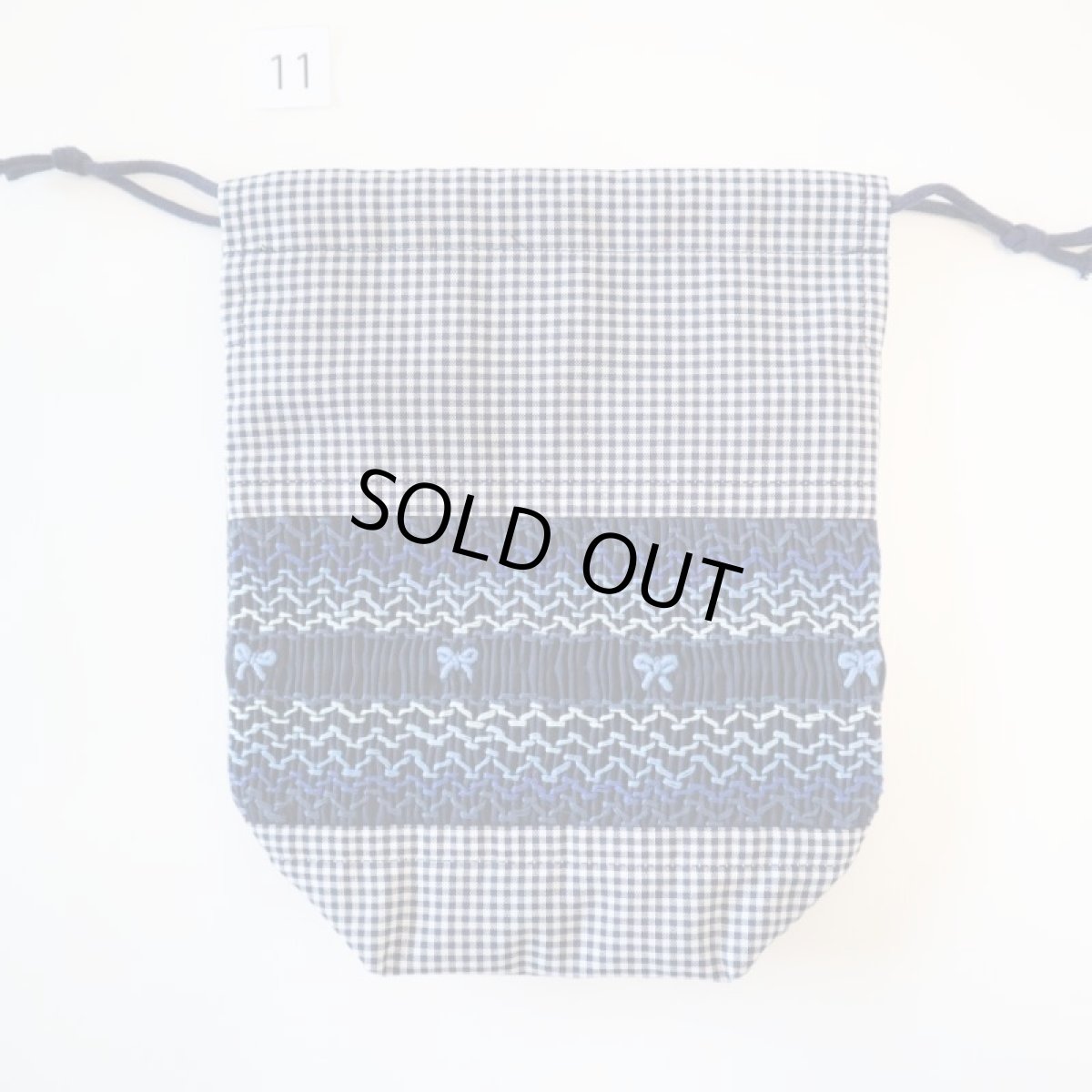 画像2: コップ袋（スモッキング刺繍）1枚   S -11 (2)