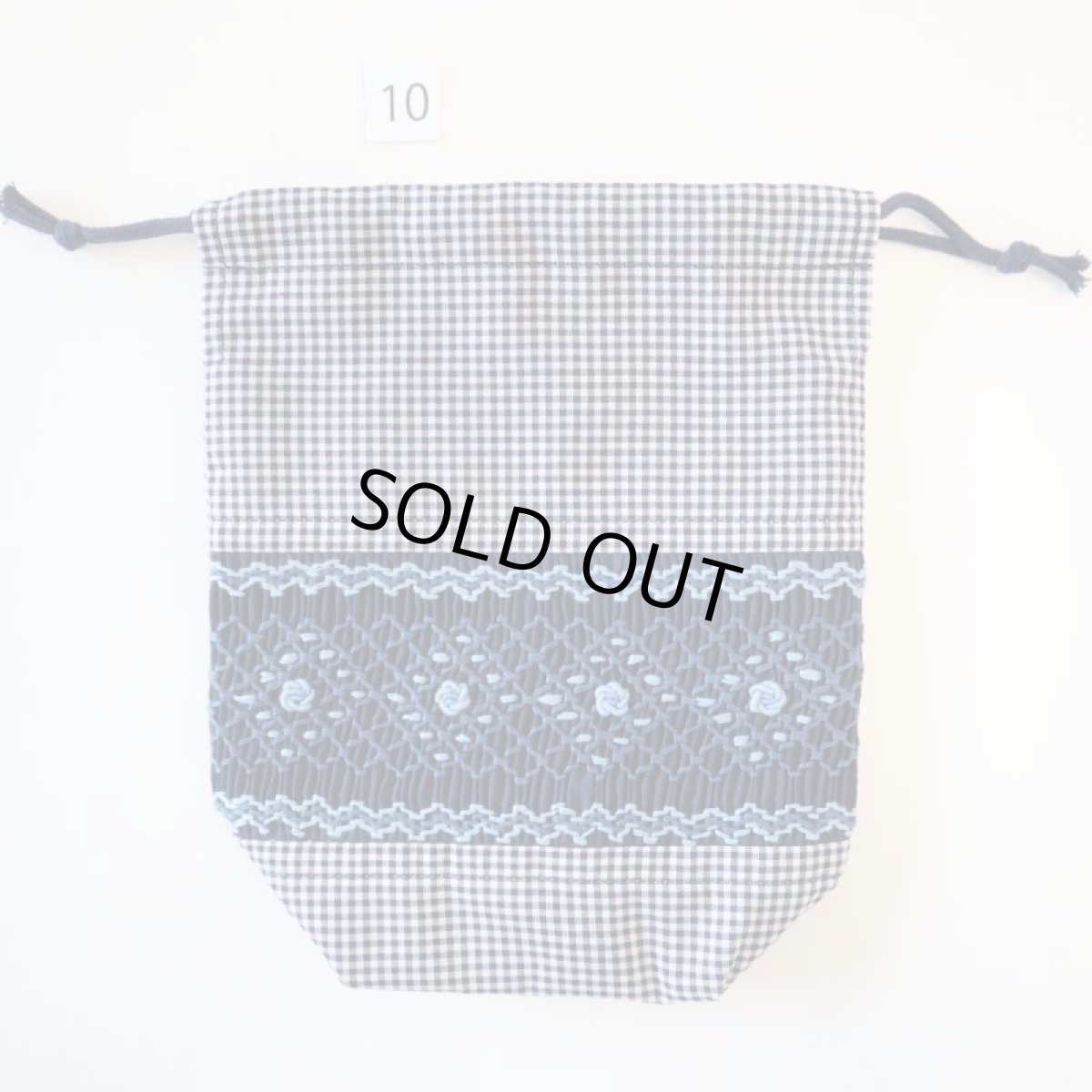 画像2: コップ袋(スモッキング刺繍)1枚   S -10 (2)