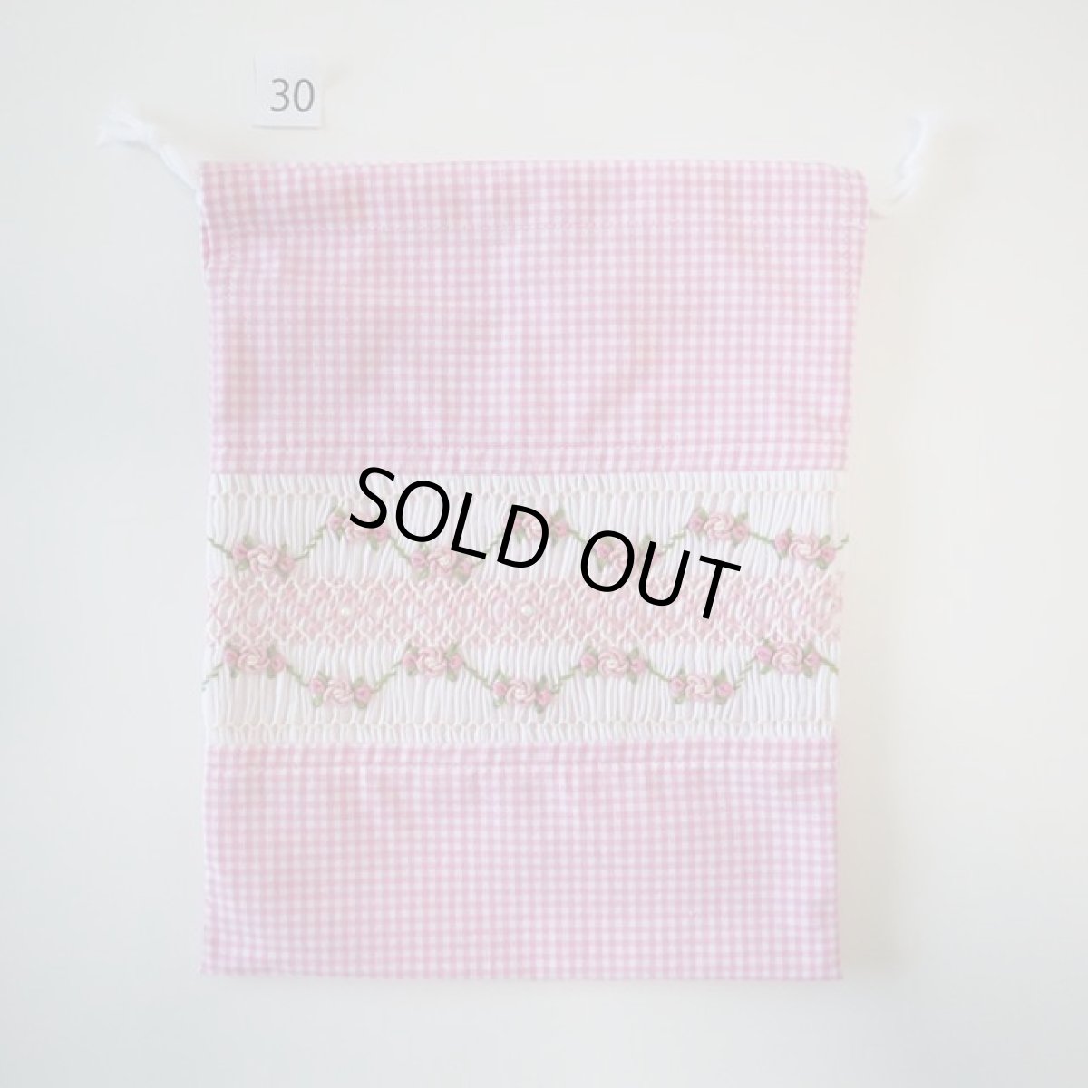 画像2: スモッキング刺繍のミニ巾着 Mサイズ-30 (2)