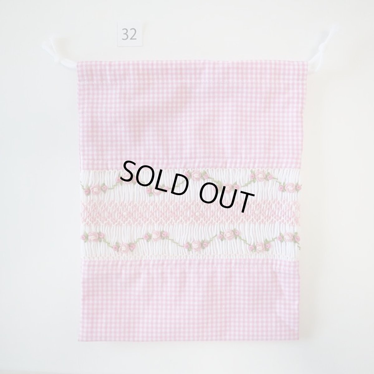 画像2: スモッキング刺繍のミニ巾着 Mサイズ-32 (2)