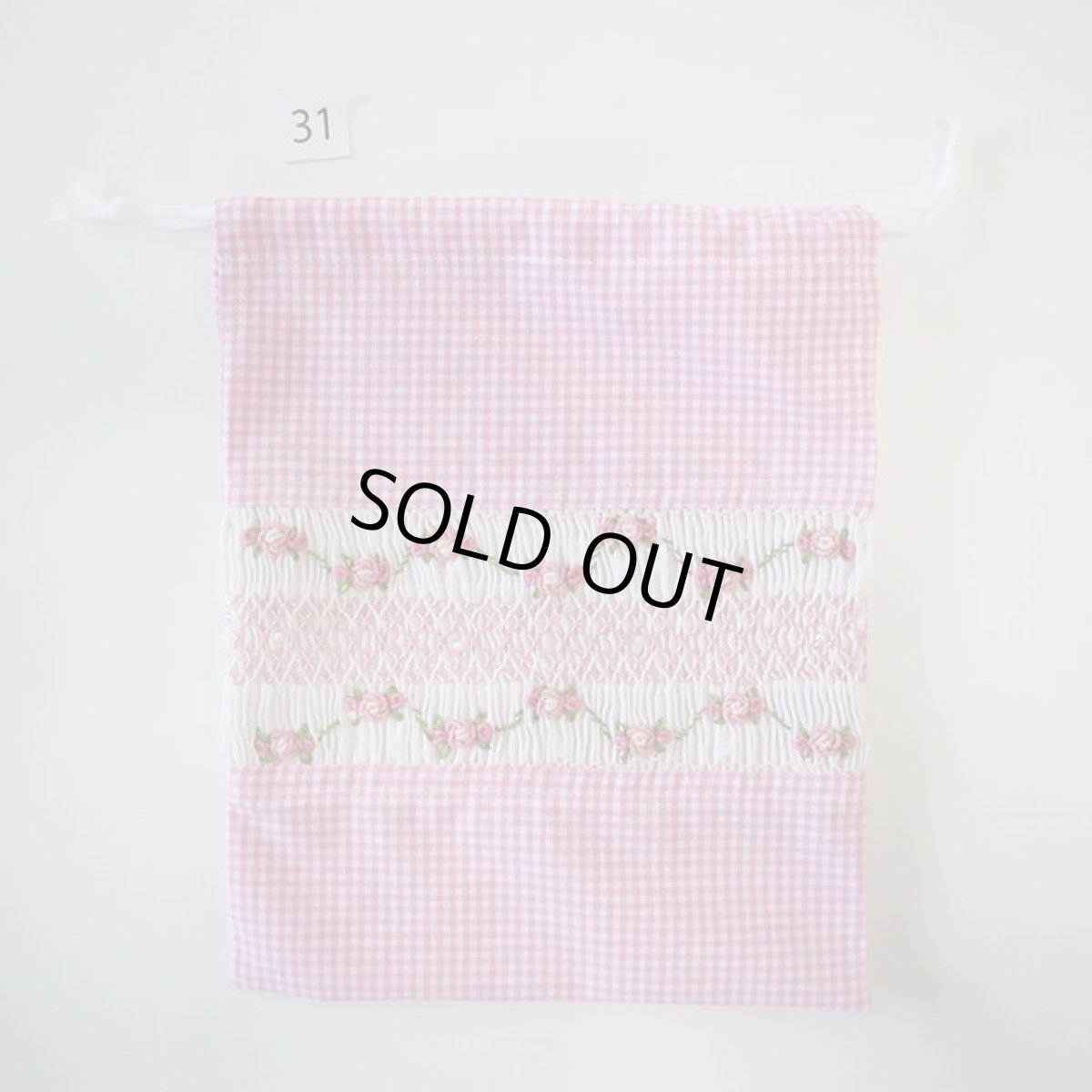 画像2: スモッキング刺繍のミニ巾着 Mサイズ-31 (2)