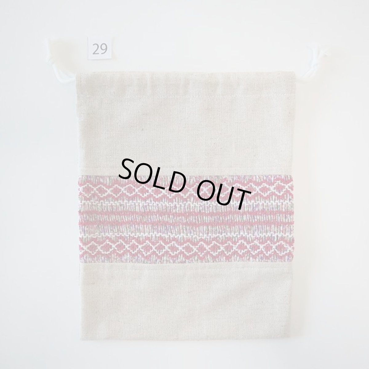 画像2: スモッキング刺繍のミニ巾着 Mサイズ-29 (2)