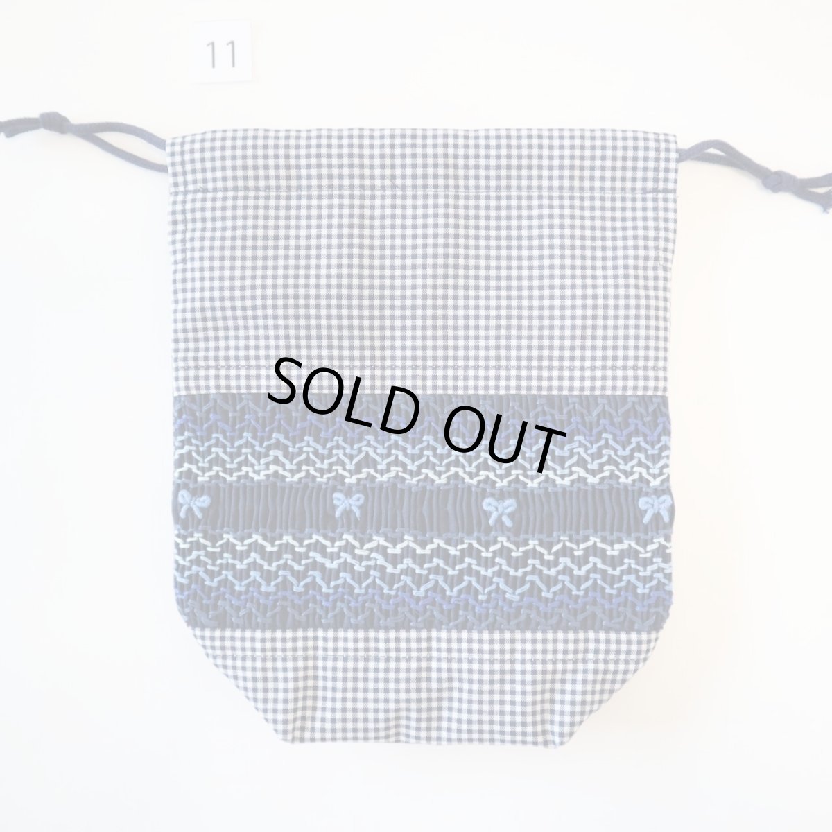 画像2: スモッキング刺繍のミニ巾着 Sサイズ-11 (2)