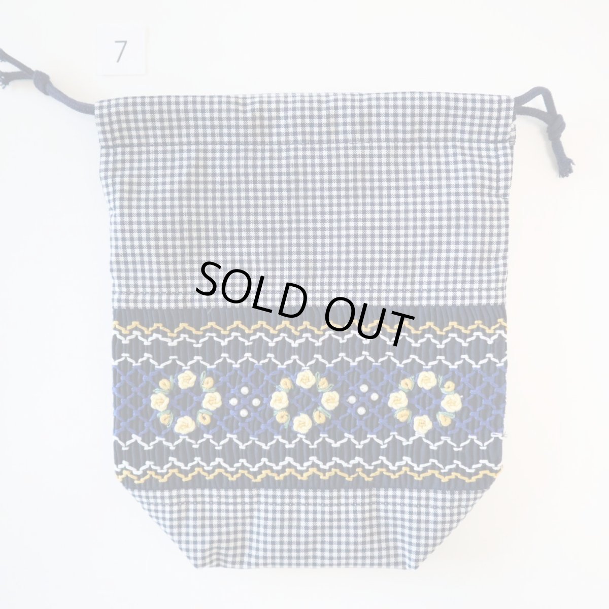 画像2: スモッキング刺繍のミニ巾着 Sサイズ-7 (2)