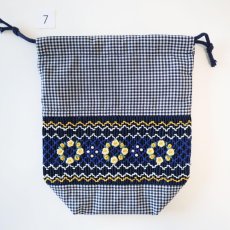 画像2: スモッキング刺繍のミニ巾着 Sサイズ-7 (2)