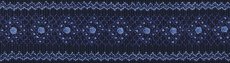 画像2: 完成スモッキング刺繍帯・紺 (2)
