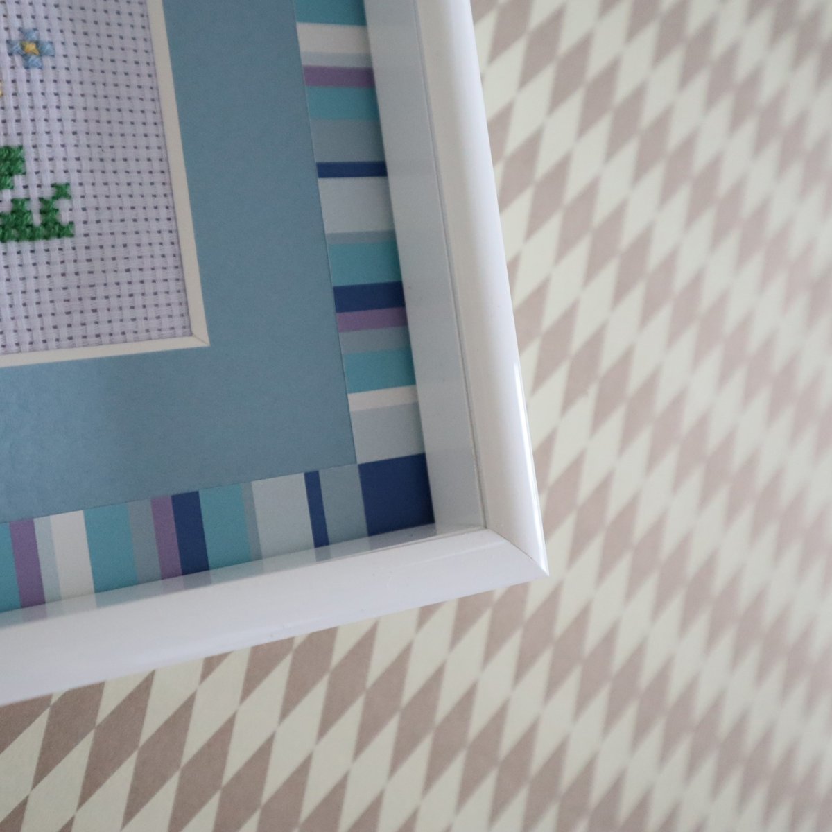 画像3: 手刺繍のベビーバース（フレーム付）BL (3)