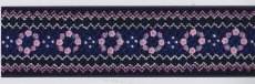 画像2: 完成スモッキング刺繍帯・紺 (2)