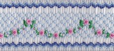 画像2: 完成スモッキング刺繍帯・白 (2)