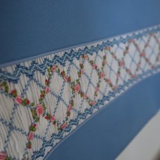 画像3: 完成スモッキング刺繍帯・白 (3)