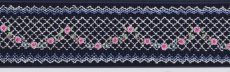 画像2: 完成スモッキング刺繍帯・紺 (2)