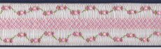 画像2: 完成スモッキング刺繍帯・白 (2)