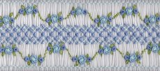 画像2: 完成スモッキング刺繍帯・白 (2)