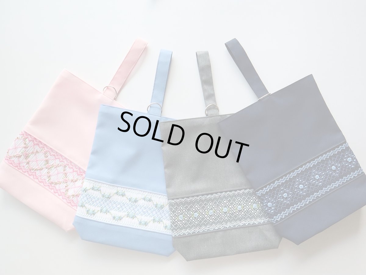 画像3: 展示見本87　V5撥水-シューズバッグ（1本持ち手）サックス (3)