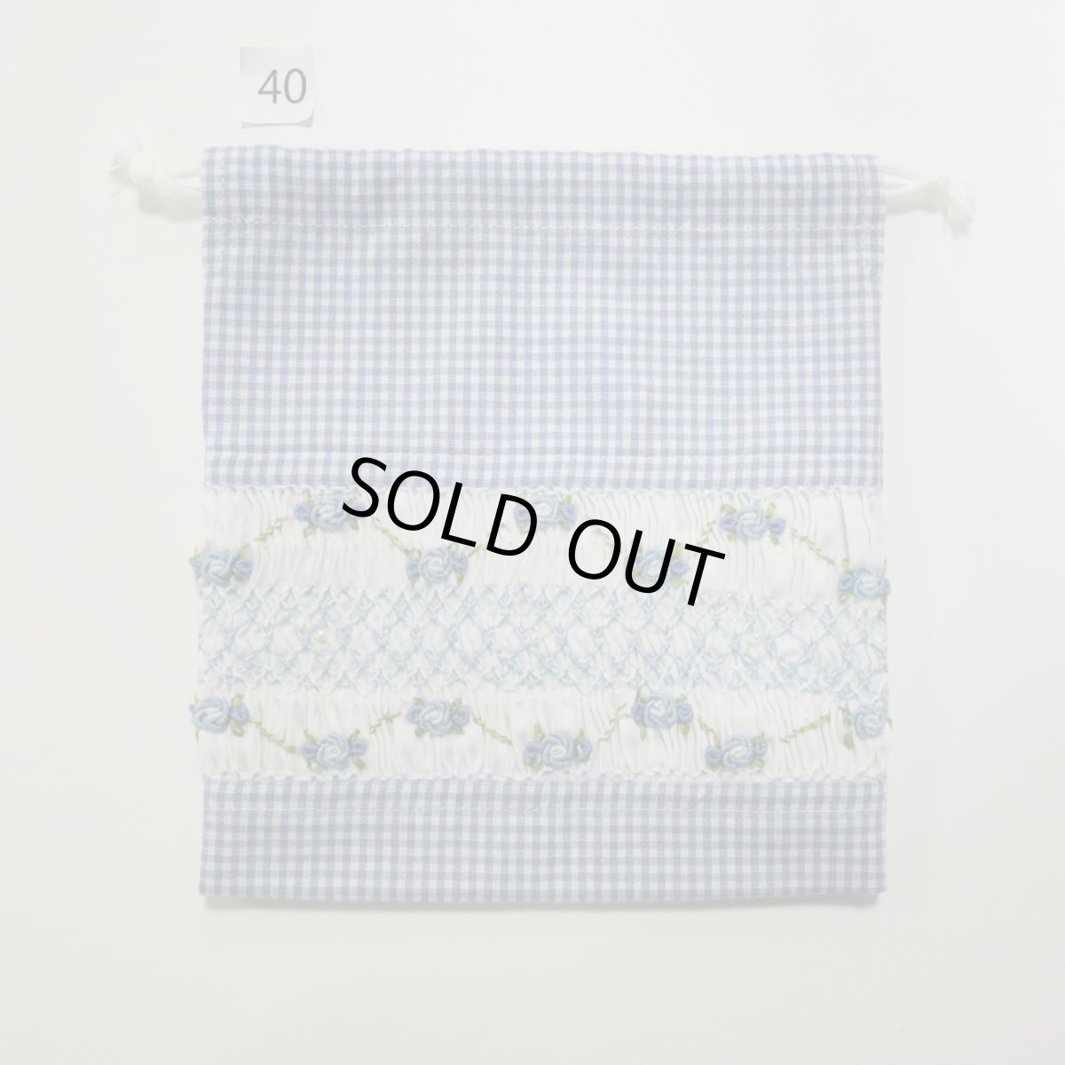 画像2: スモッキング刺繍のミニ巾着 Sサイズ-40 (2)