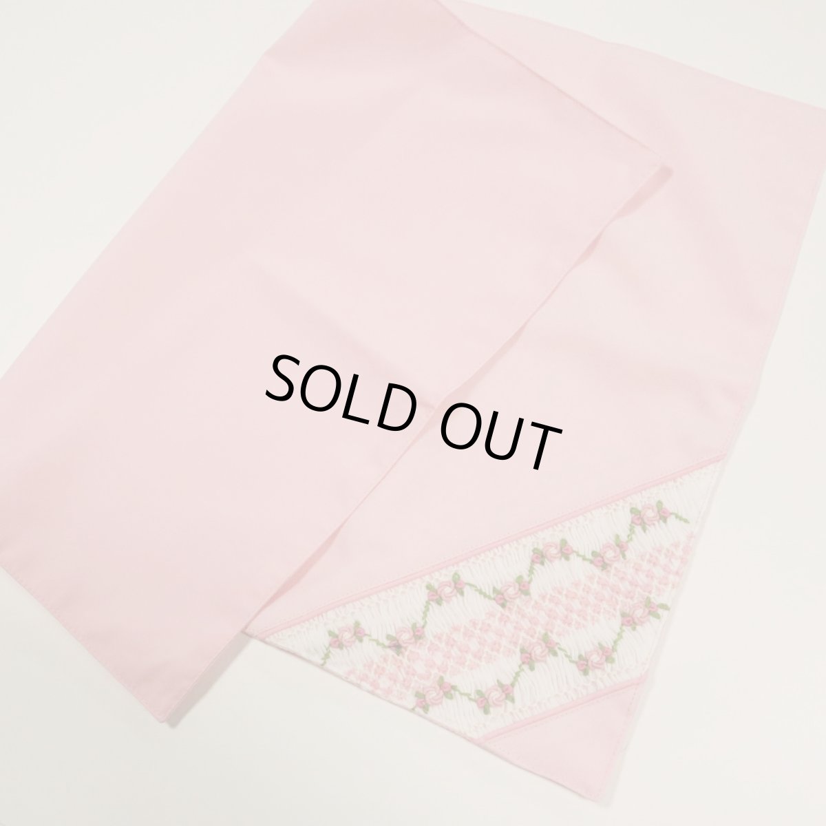 画像4: スモッキング刺繍の撥水/給食セット(ピンク) 製作見本 (4)