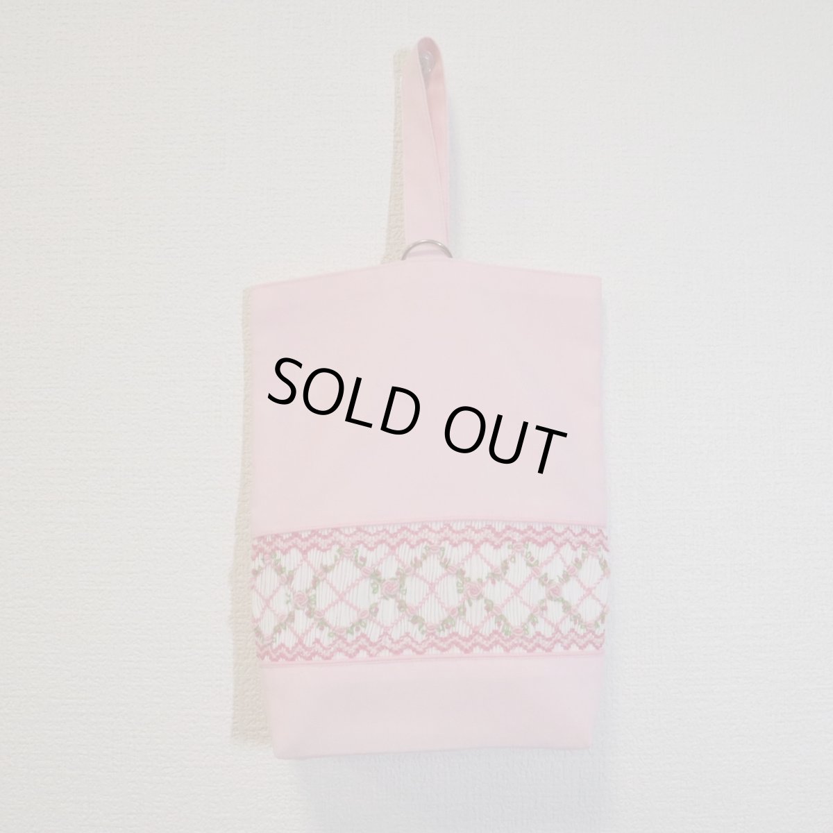 画像2: 展示見本88　V5撥水-シューズバッグ（1本持ち手）ピンク (2)