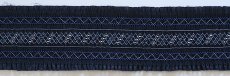 画像2: 完成スモッキング刺繍帯・紺 (2)