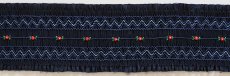 画像2: 完成スモッキング刺繍帯・紺 (2)