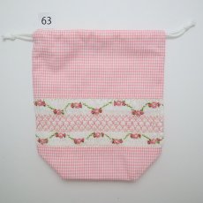 画像2: スモッキング刺繍のミニ巾着 Sサイズ 63 (2)