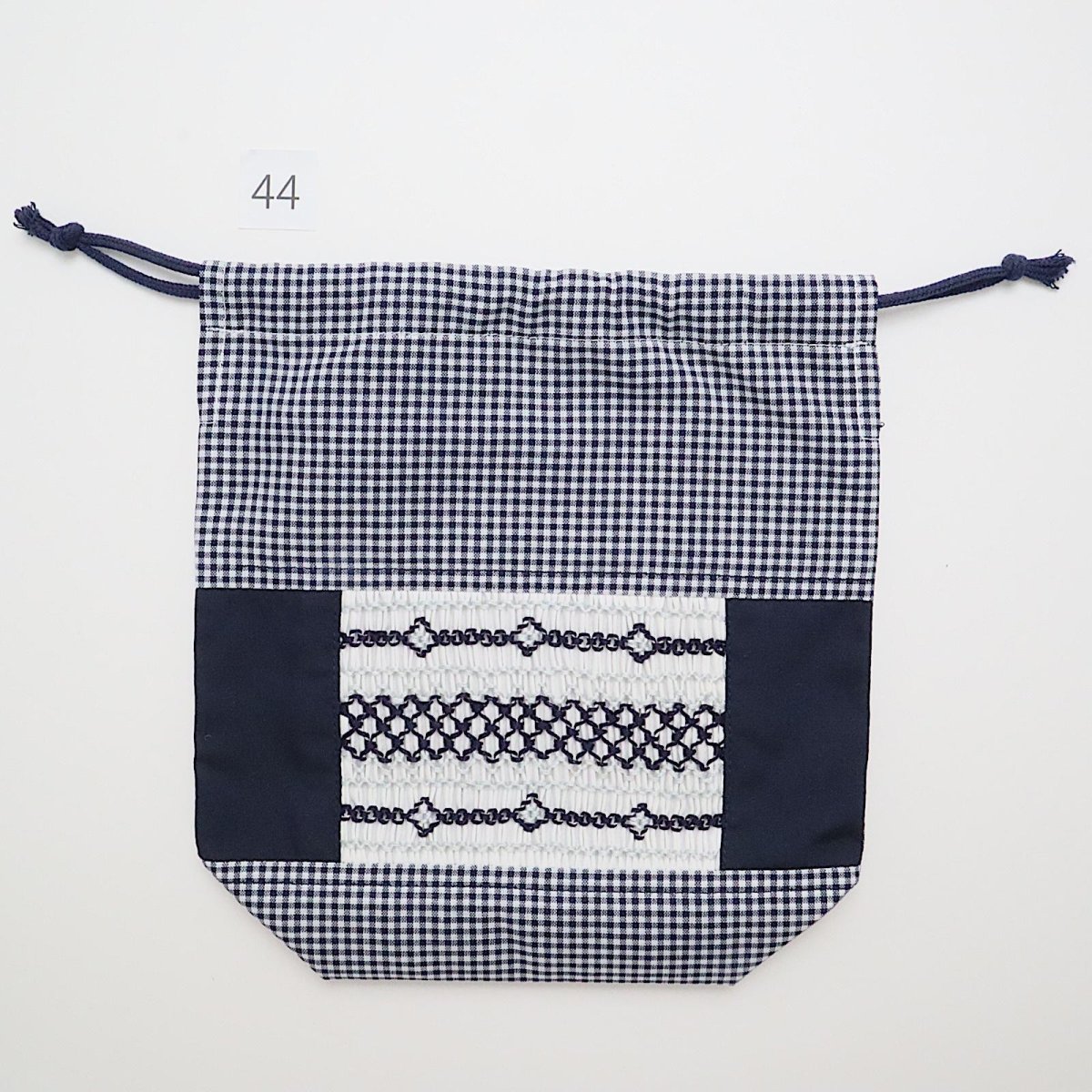 画像2: スモッキング刺繍のミニ巾着 Mサイズ-44 (2)