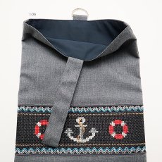 画像2: シューズバッグ（1本持ち手）裏地のみ撥水加工有　20×27×５ (2)